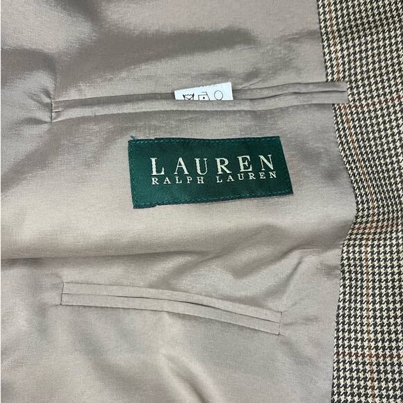 Lauren Ralph Lauren Houndstooth Sports Coat‎ 100% Wool Size 46 Regular Academia - Picture 7 of 9